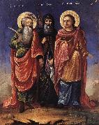 Nicolae Grigorescu Saints llie,Sava and Pantelimon oil painting artist